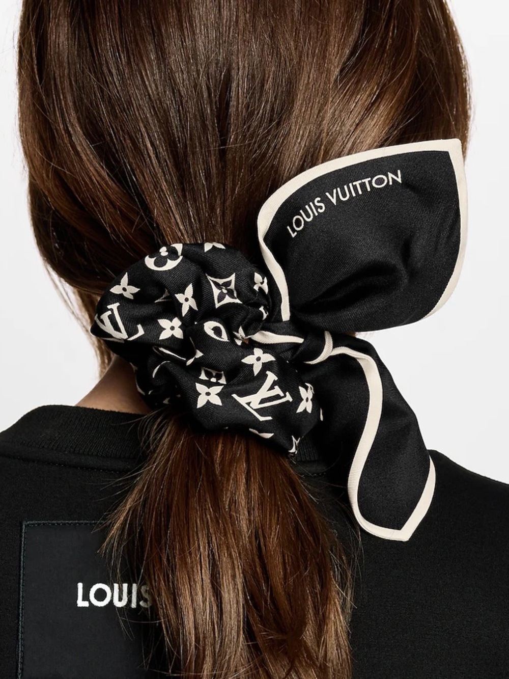 Authentic Louis Vuitton Monogram Silhouette Hair Scrunchie